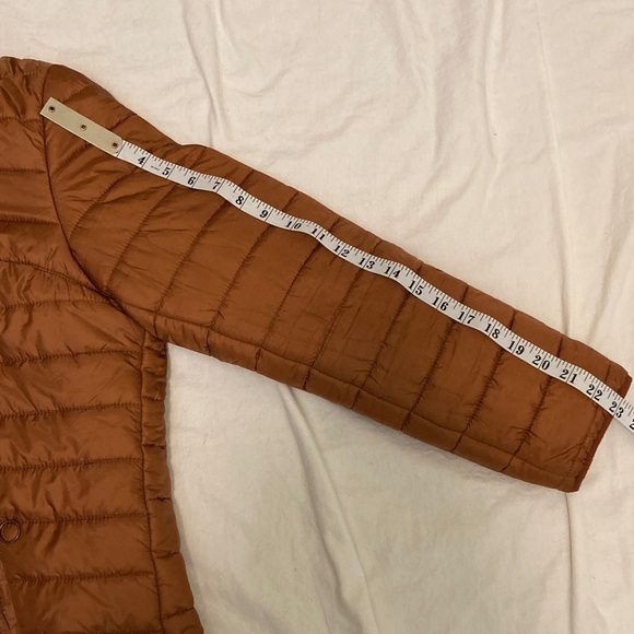 Reversible Hooded Long Coat - Brown - Picture 15 of 15